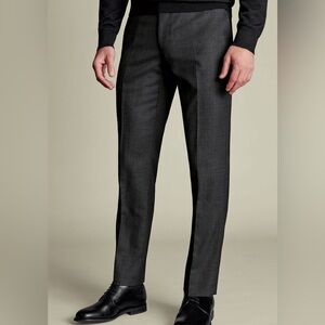 Charcoal Grey Slim Fit End on End Ultimate Performance Suit Trouser - Size 38W